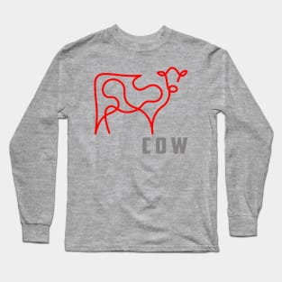 RED LINE COW Long Sleeve T-Shirt